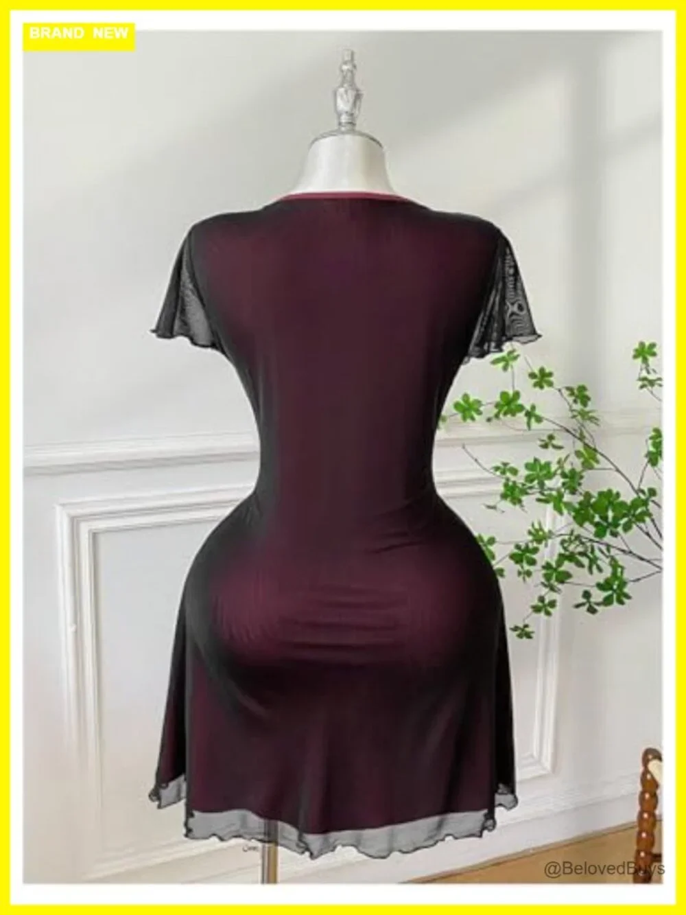 Plus Size Y2k Floral Lace Gothic Mesh A-Line Mini Dress Grunge Punk